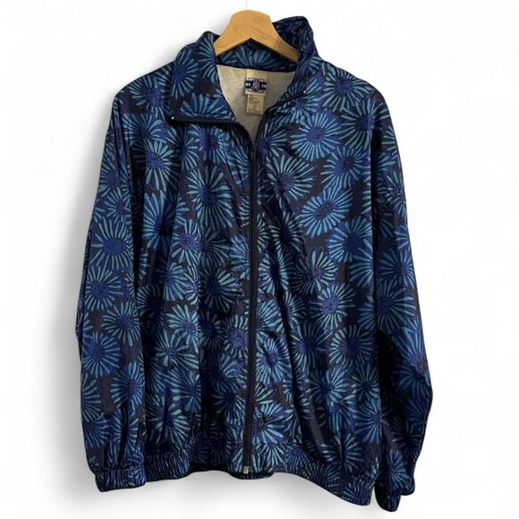 Pro Spirit Athletic Gear Tops - Pro Spirit Women's Blue Flowers Jacket Large